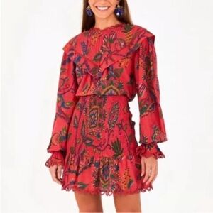 FARM RIO Sunset Tapestry Blush Pink Mini Dress - New With Tags, Large